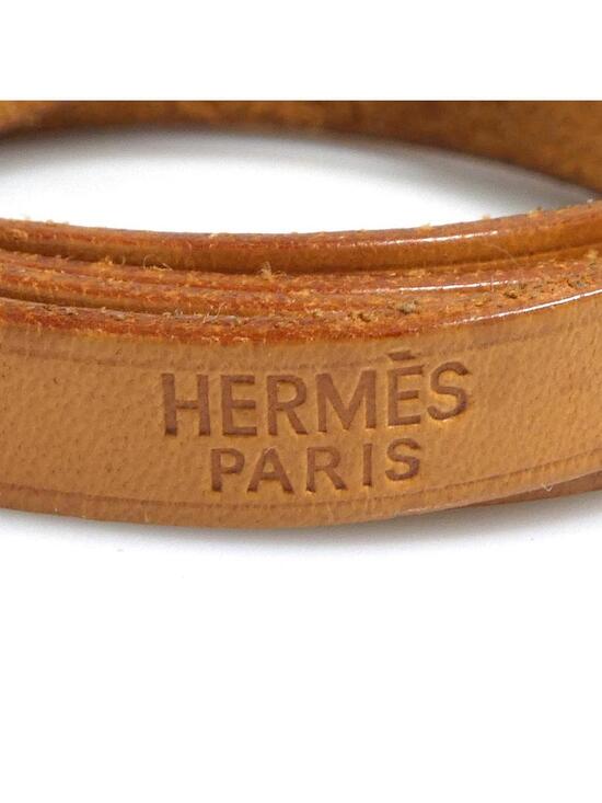 Auth Hermes Bracelet Brown/Silver #293896H10B main image 6